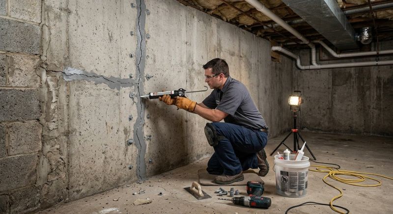 Basement Crack Repair in Stark County, OH