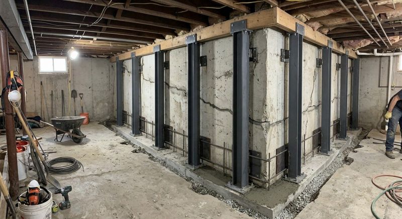 Basement Stabilization in Stark County, OH