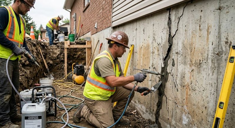 Cracked Foundation Repair in Homeworth, OH