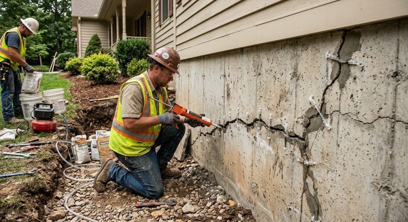 Cracked Foundation Repair in New Philadelphia, OH