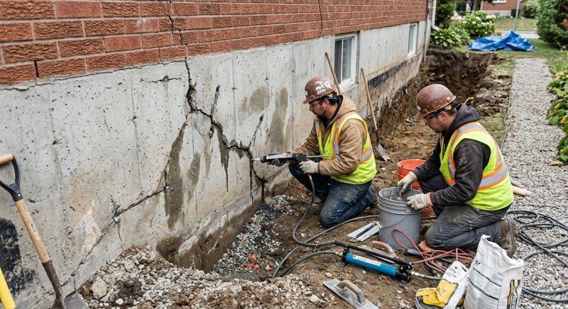 Cracked Foundation Repair in Wadsworth, OH