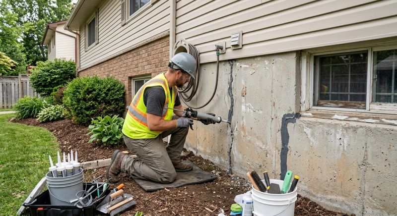 Foundation Crack Sealing in Stark County, OH