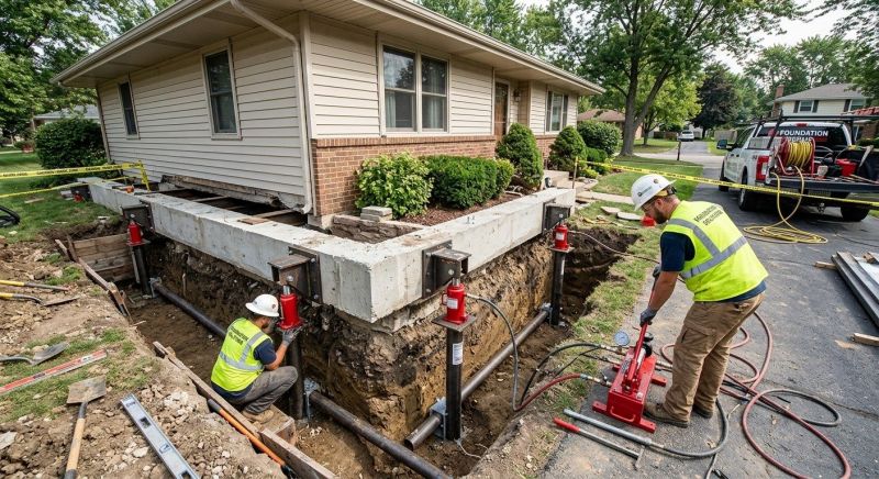 Foundation Jacking in Louisville, OH