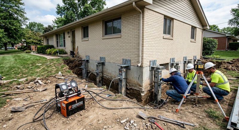 Foundation Pier Leveling in Stark County, OH