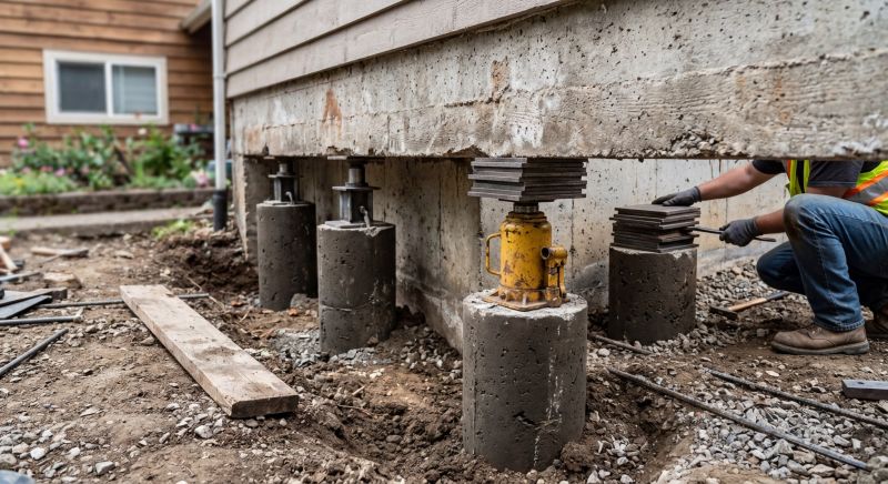Foundation Pier Leveling in Stark County, OH