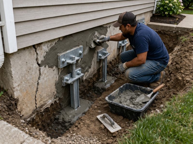 Foundation Pier Repair in Stark County, OH