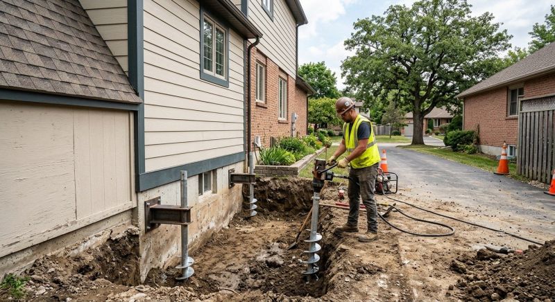 Helical Piers Installation in Stark County, OH