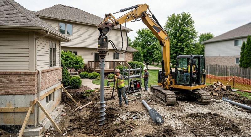 Helical Pile Installation in Stark County, OH
