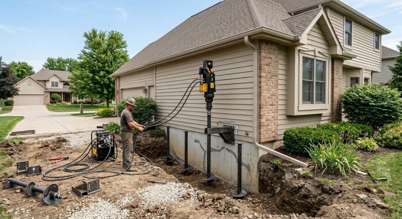 Helical Pile Installation in Stark County, OH