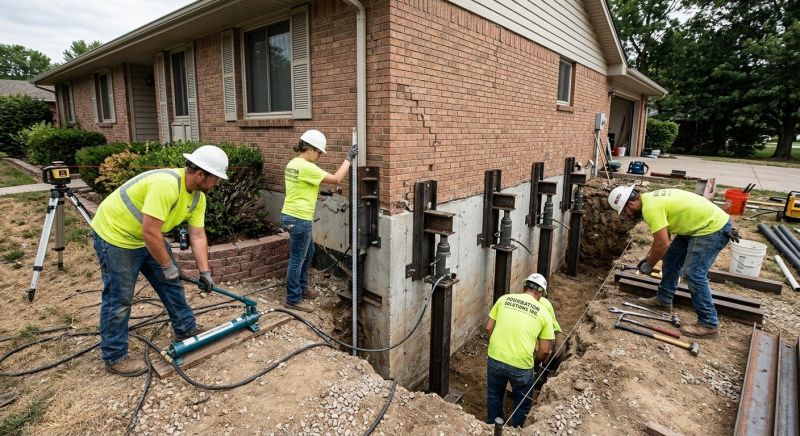 Settling Foundation Service in Dover, OH