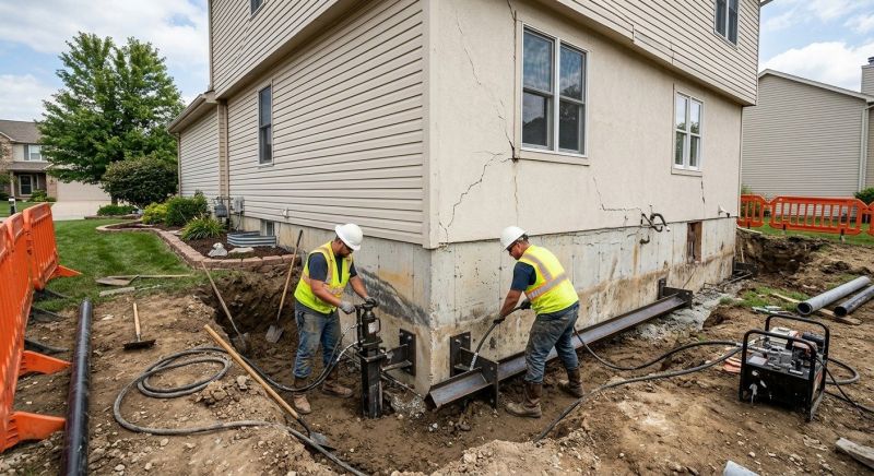 Sinking Foundation Repair in Canal Fulton, OH