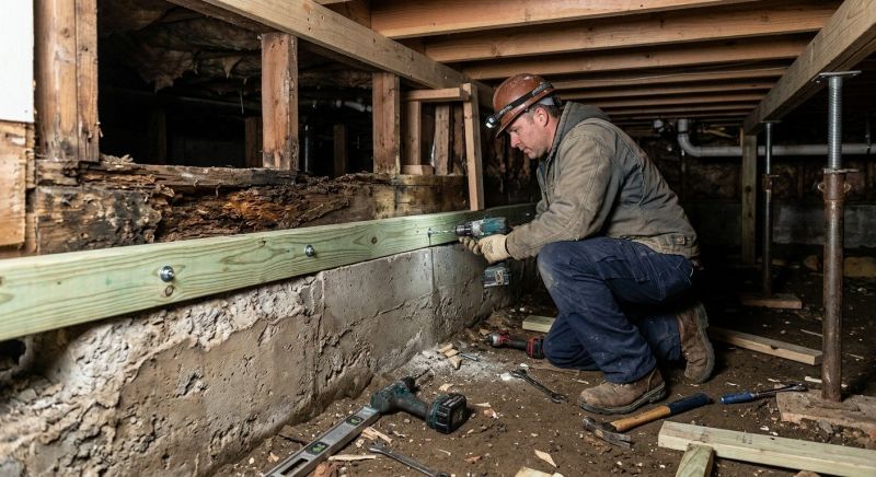Sinking Foundation Repair in Fredericksburg, OH