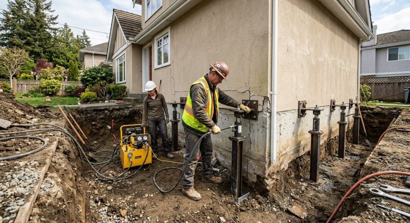 Sinking Foundation Repair in Homeworth, OH