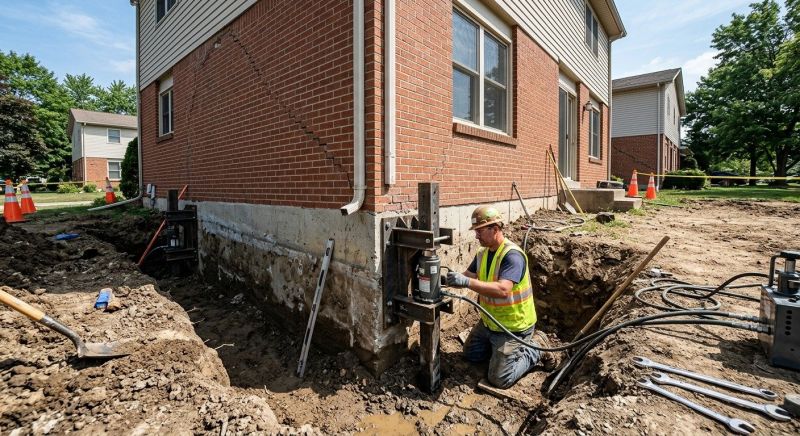Sinking Foundation Repair in Orrville, OH