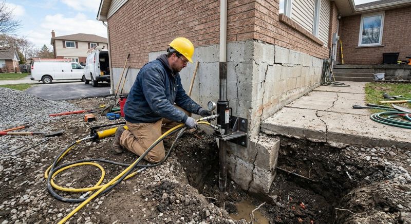 Sinking Foundation Repair in Tuscarawas County, OH