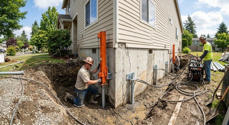 Sinking Foundation Repair in Uniontown, OH